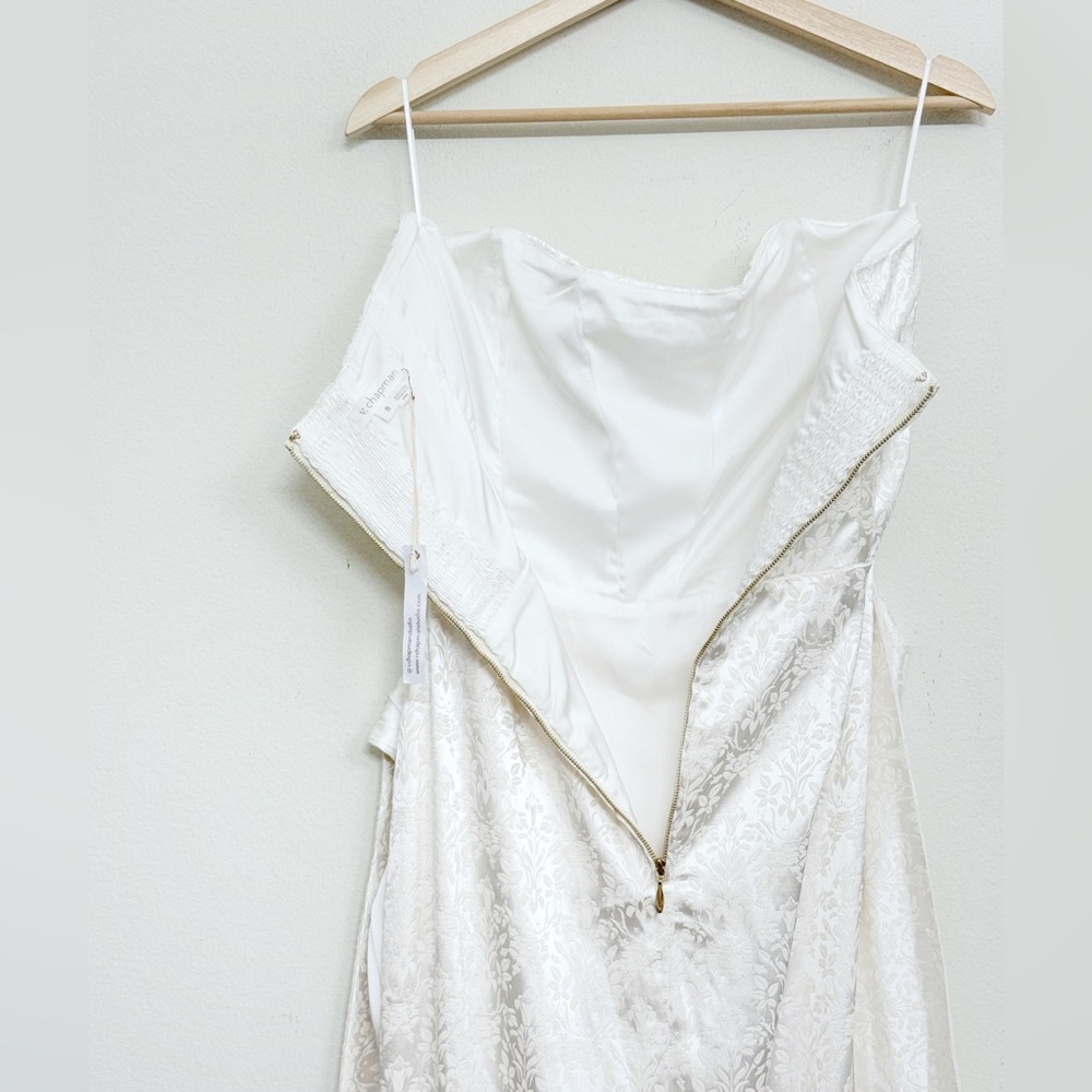 NWT V. Chapman June Dress in White Floral Brocade Sz 8 - Picture 16 of 16